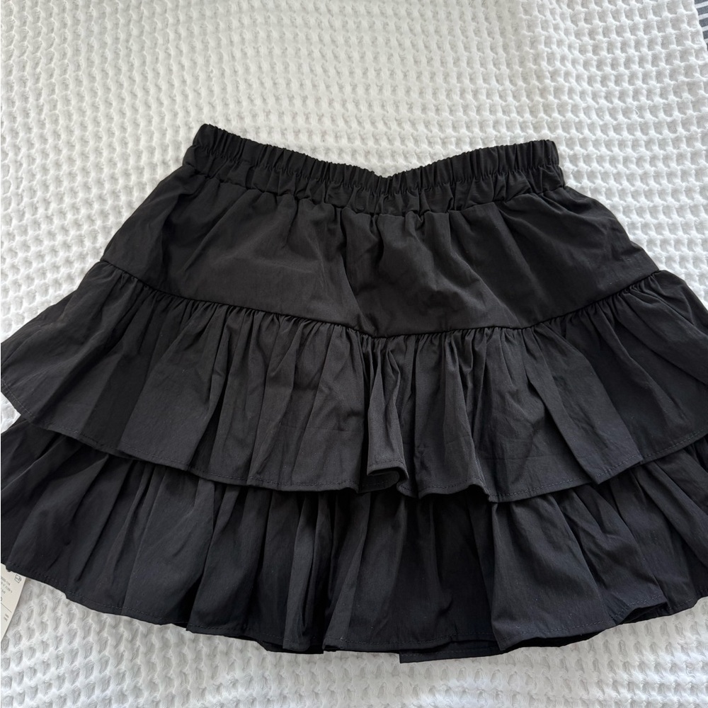 Women’s Black Tiered Ruffle Skirt